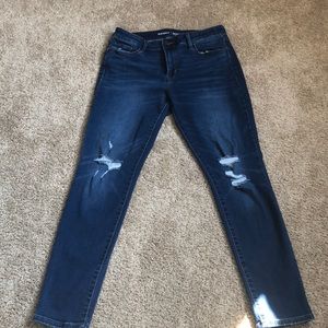 Old navy mid-rise rockstar jeans distressed size 8